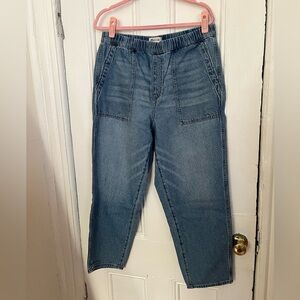 Madewell Pull-On Wide Leg Jeans Size Large